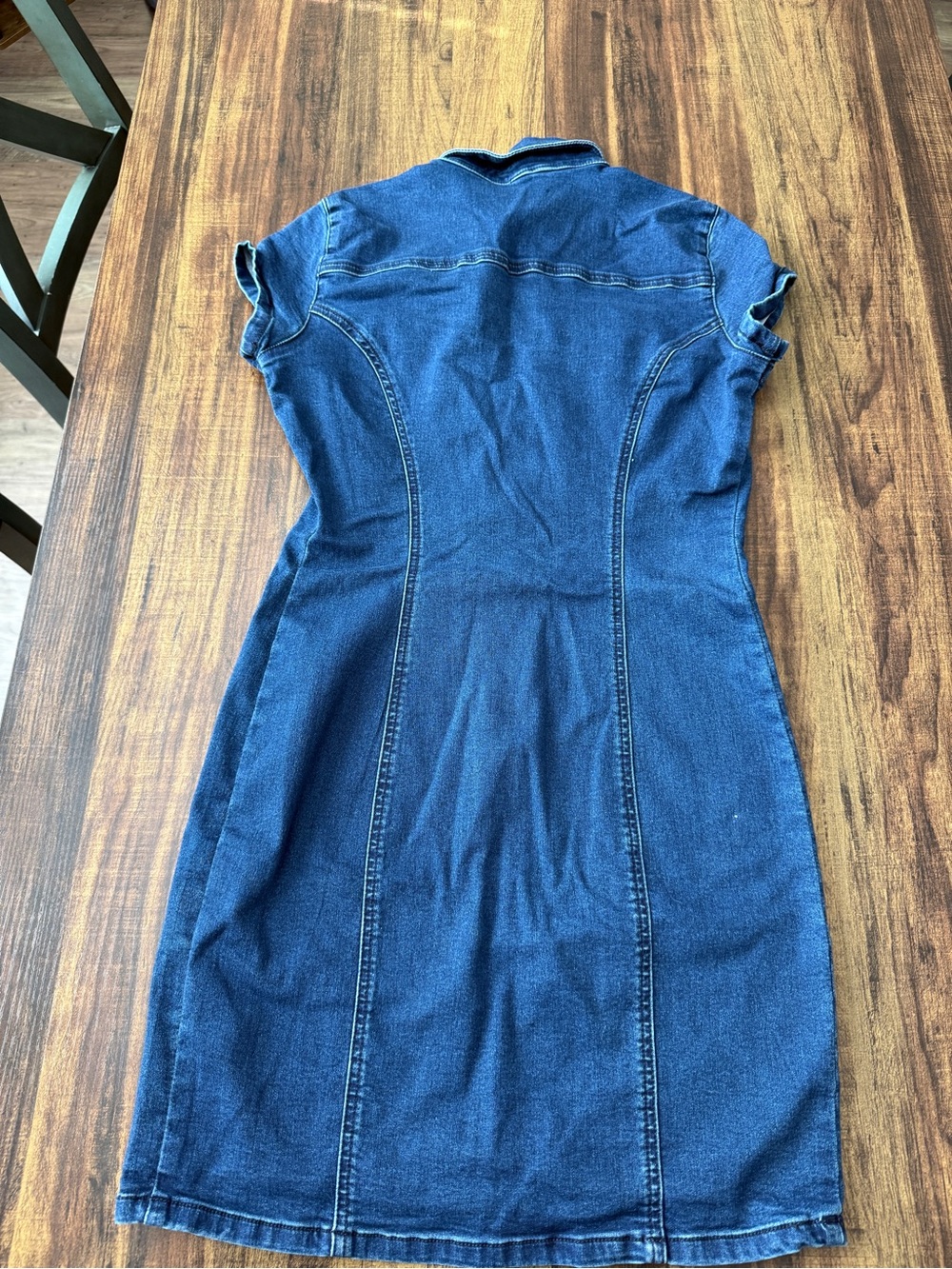 G by Guess Indigo Denim Zip-Front Shirt Dress - Picture 5 of 6